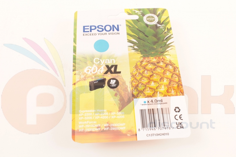 604 C XL Cartouche générique Epson C13T10H24010 - Cyan - Ananas