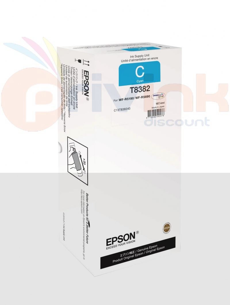 Cartouche d'encre - CYAN (bleu) -  T8382 (C13T8...