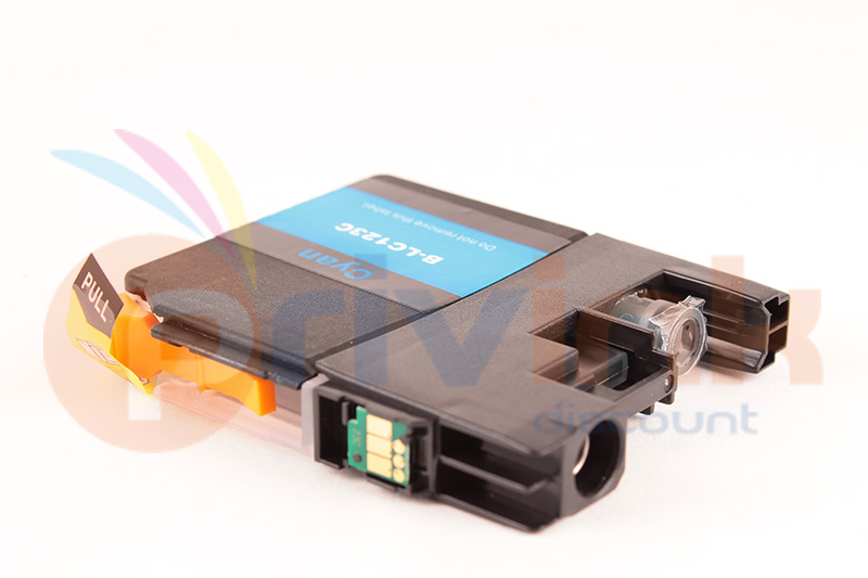 Cartouche d'encre - CYAN (bleu) -  Générique correspondant à LC-123C Cupcake (LC-123C)