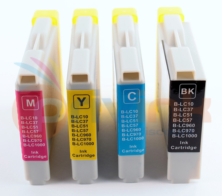 Lot de cartouches d'encre - 4 COULEURS -  Générique correspondant à LC970_BKCMY (LC970VALBP)