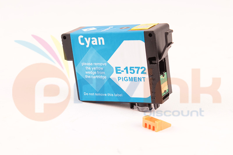 Cartouche d'encre - CYAN (bleu) -  Générique correspondant à T1572 Série Tortue (C13T15724010)