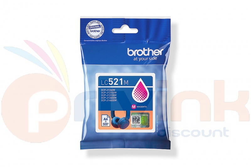 Cartouche d'encre - MAGENTA (rouge) -  LC-521M...