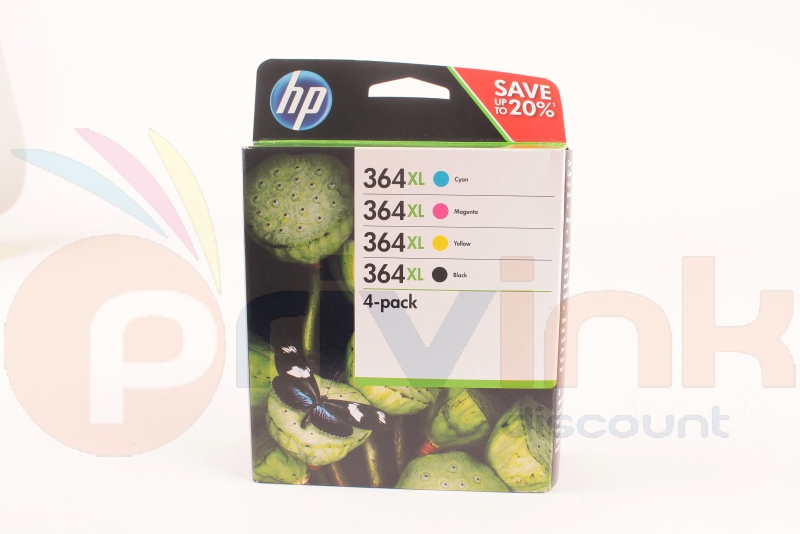 Lot de cartouches d'encre - 4 COULEURS - 364XL (N9J74AE)