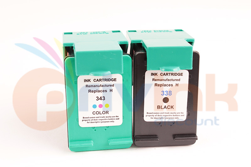 Lot de cartouches d'encre - 4 COULEURS -  Générique correspondant à 338 & 343 (C8765EE-C8766EE)
