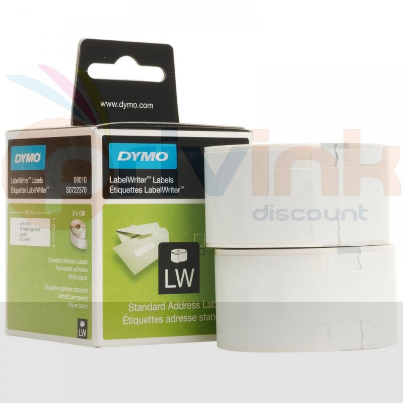 Dymo S0722370/99010 étiquettes d'adresse 2 rouleaux (d'origine) Dymo